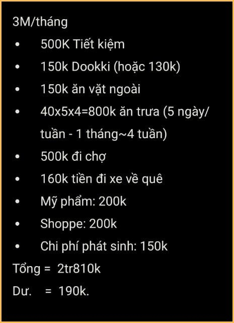 Quyết tâm không tiêu quá 3 triệu/tháng dù đang sống ở Hà Nội!