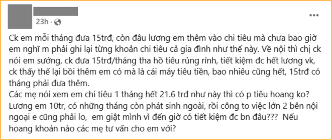 Nguyên văn chia sẻ của chị vợ