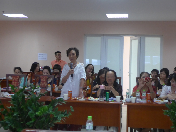 PGS. TS Bùi Thị An - Chủ tịch Hội NTT Hà Nội phát biểu tại Hội nghị