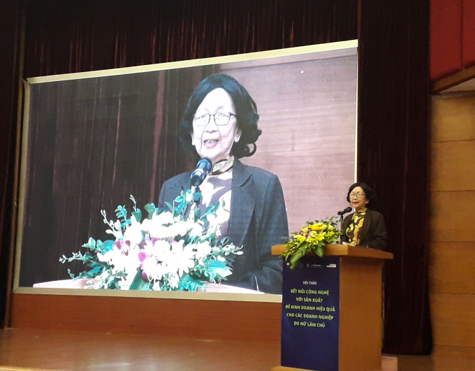 Phát biểu khai mạc tại Hội thảo, GS.TSKH. Phạm Thị Trân Châu, Chủ tịch Hội Nữ trí thức Việt Nam nhấn mạnh sự kết hợp giữa sản xuất, công nghệ và kinh doanh là yêu cầu tất yếu để phát triển kinh tế.