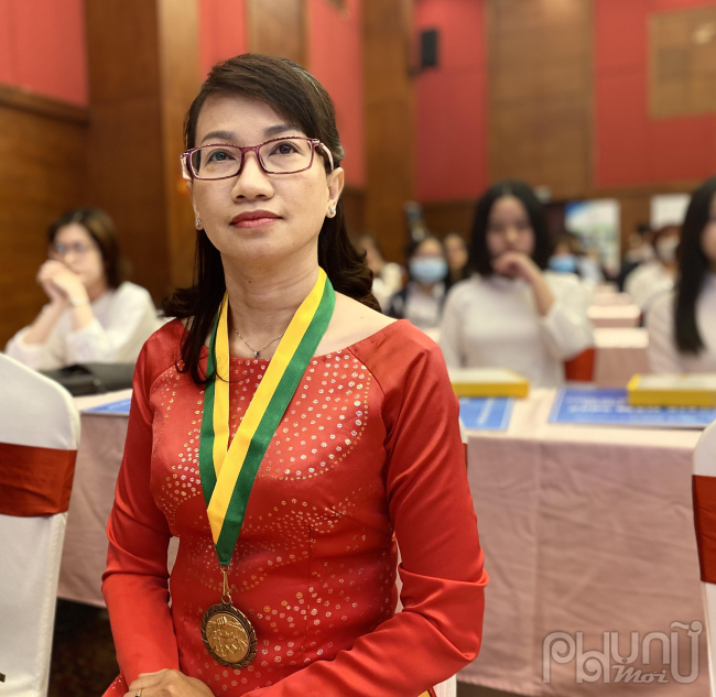 GS.TS Nguyễn Thị Thanh Mai tại lễ trao giải Kovalevskaia năm 2021