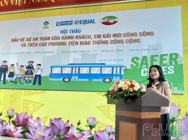 Bà Trần Vân Anh – Giám đốc Chương trình Viện Nghiên cứu quản lý phát triển bền vững MSD chia sẻ về các hoạt động hướng tới mục tiêu chấm dứt mọi hành vi quấy rối tình dục nơi công cộng và đặc biệt trên phương tiện giao thông công cộng