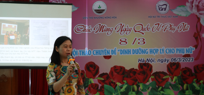 TS.Nguyễn Thu Hà, Chi hội trưởng báo cáo kết quả hoạt động của Chi hội năm 2022, triển khai phương hướng, nhiệm vụ năm 2023