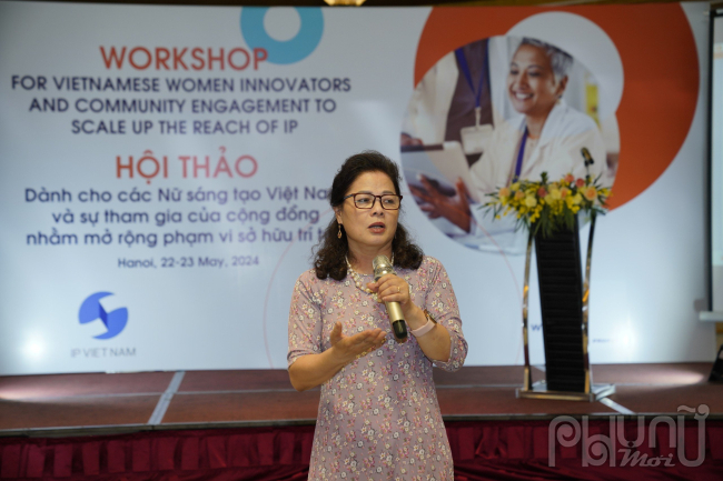 Bà Lê Thị Khánh Vân, Giám đốc Trung tâm Ứng dụng KHCN và Khởi nghiệp, thuộc Hội Nữ trí thức Việt Nam chia sẻ 