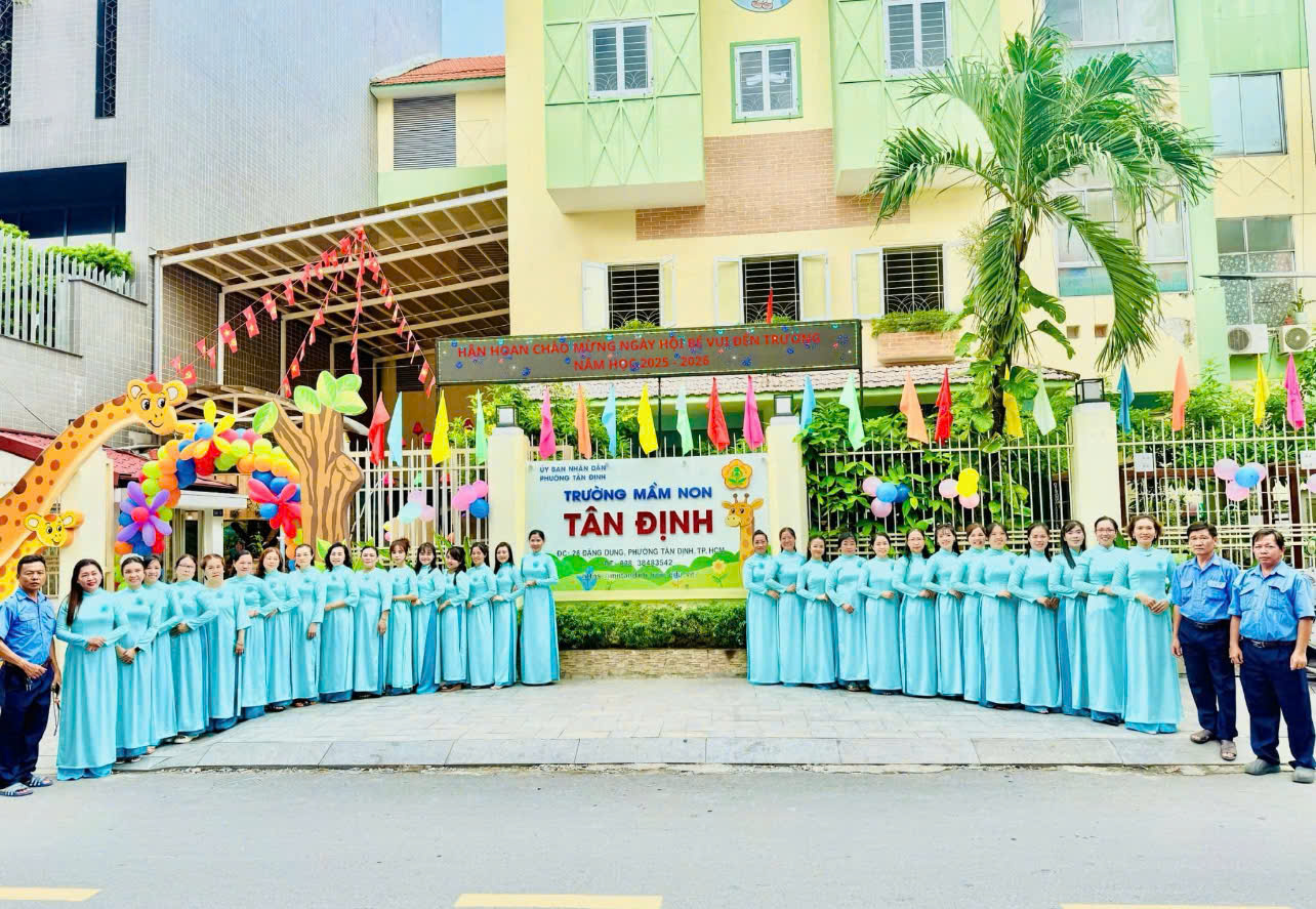               Trường Mầm non Tân Định, phường Tân Định đạt chuẩn quốc gia Mức độ 1  