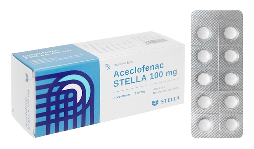Sản phẩm Aceclofenac STELLA 100mg của Công ty Stellapharm cũng nằm trong danh sách các lô thuốc không đạt chuẩn bị cơ quan chức năng yêu cầu tiêu hủy. Ảnh minh hoạ