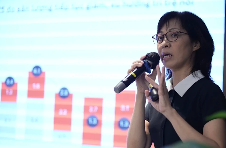 Bà Nguyễn Cao Ngọc Dung (NielsenIQ) chia sẻ số liệu về nghịch lý tiêu dùng 2026. Ảnh: BTC