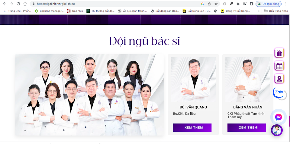 LG Clinic quảng bá đội ngũ bác sĩ