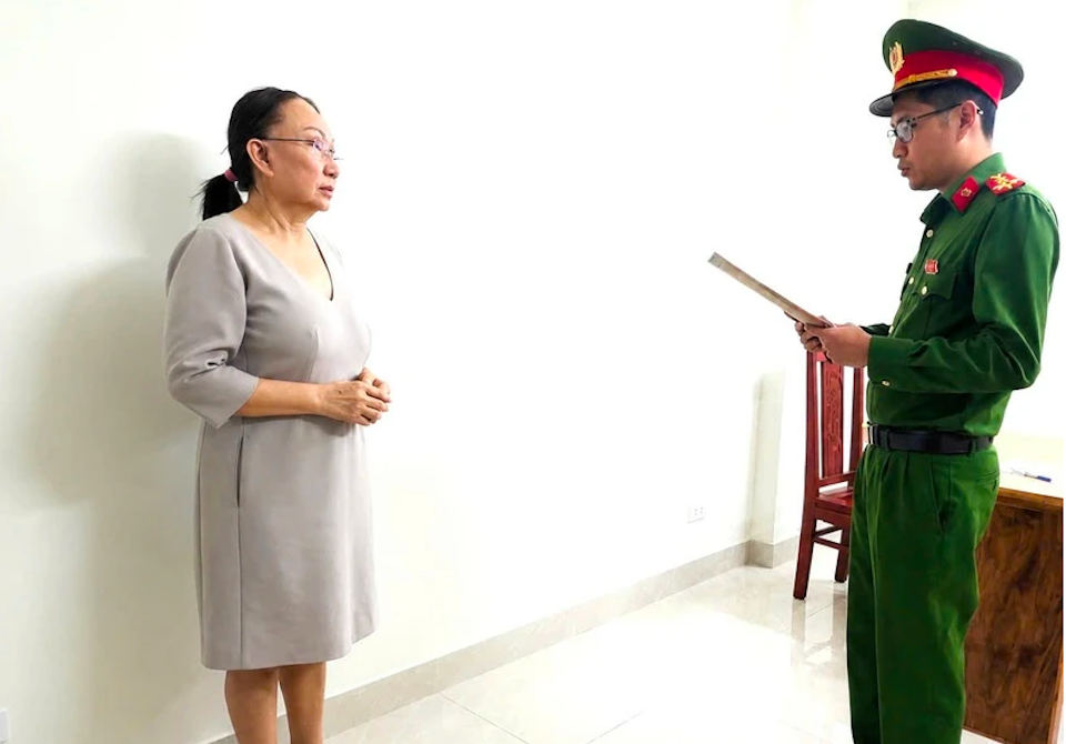 Đối tượng Lê Thị Ngọc Mỹ (sinh năm 1960), Giám đốc Công ty TNHH Vàng bạc và Đá quý Kim Lý (chủ tiệm vàng Kim Lý). Ảnh: CACC