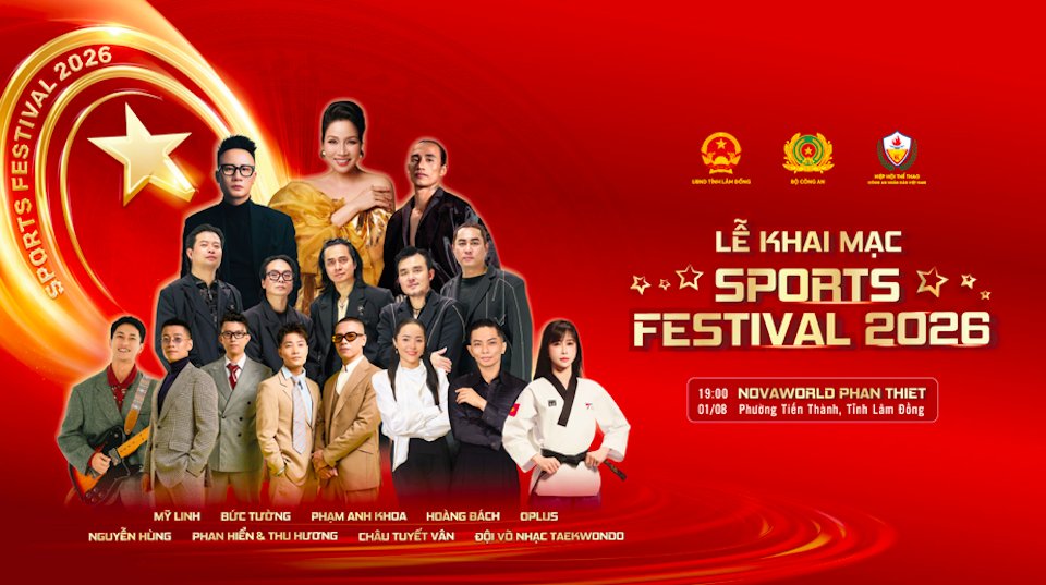 Dàn nghệ sĩ sẽ xuất hiện tại Lễ khai mạc Sports Festival 2026.