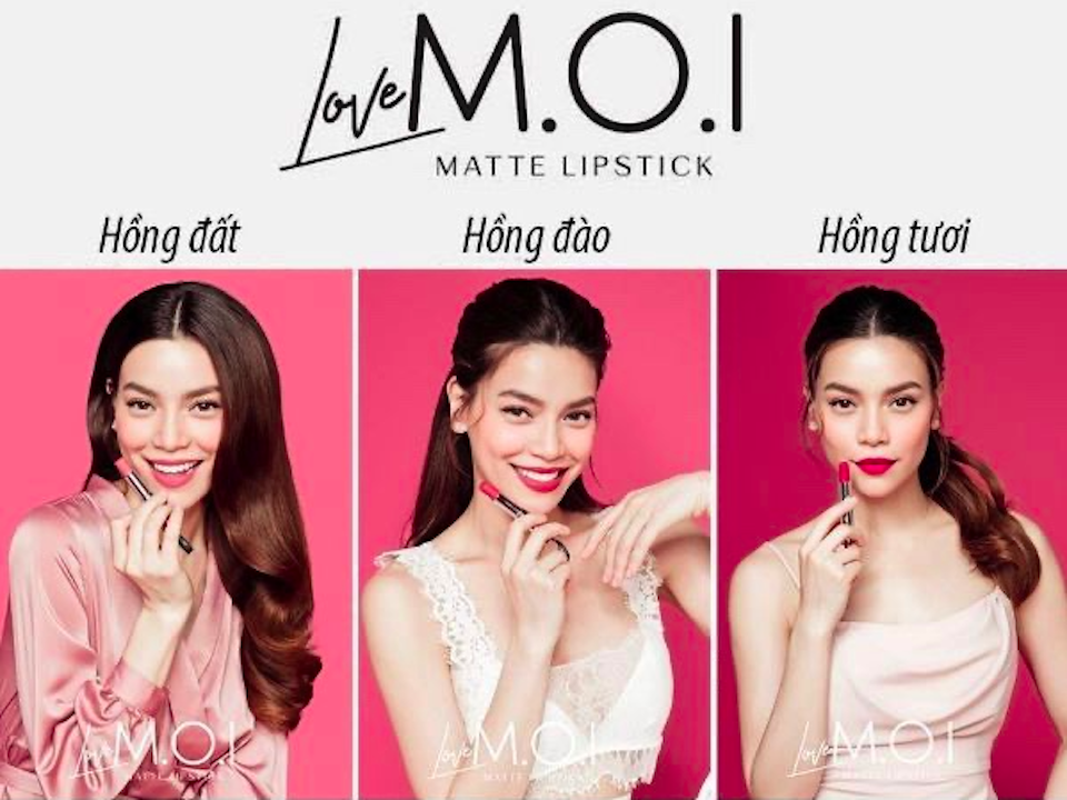 Hồ Ngọc Hà quảng bá sản phẩm son môi của M.O.I Cosmetics – thương hiệu vừa chủ động