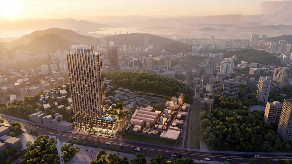 Ha Long Bay Marriott Hotel do Công ty TNHH Dược – Vật tư Y tế Hòn Gai làm Chủ đầu tư, đánh dấu hướng phát triển mới trong hệ sinh thái TLRG (phối cảnh minh họa)