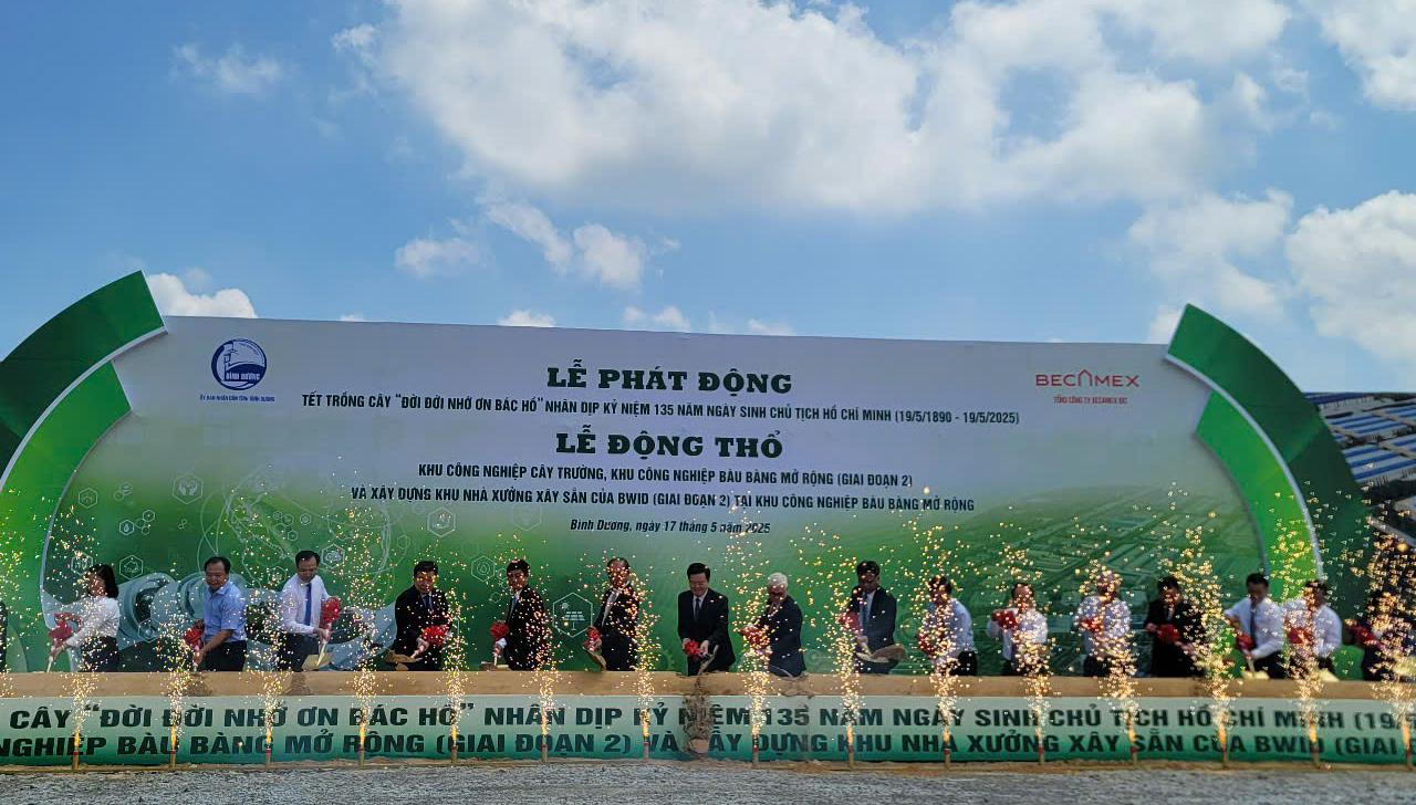 Toàn cảnh lễ khởi công hai khu công nghiệp tại Bình Dương