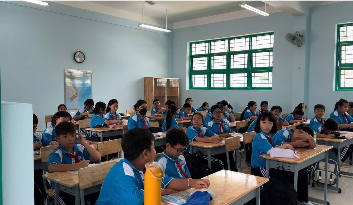 Học sinh tại trường THCS Bình Trị Đông B quận Bình Tân, TPHCM