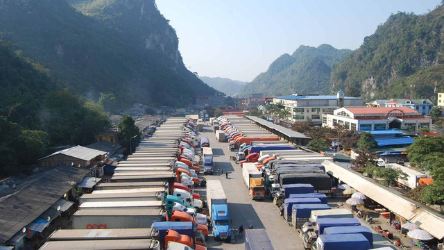 Tính đến sáng ngày 11/2/2022, tổng lượng xe hàng chờ xuất khẩu tại 03 khu vực cửa khẩu Hữu Nghị, Tân Thanh, Chi Ma đạt 1.646 xe.