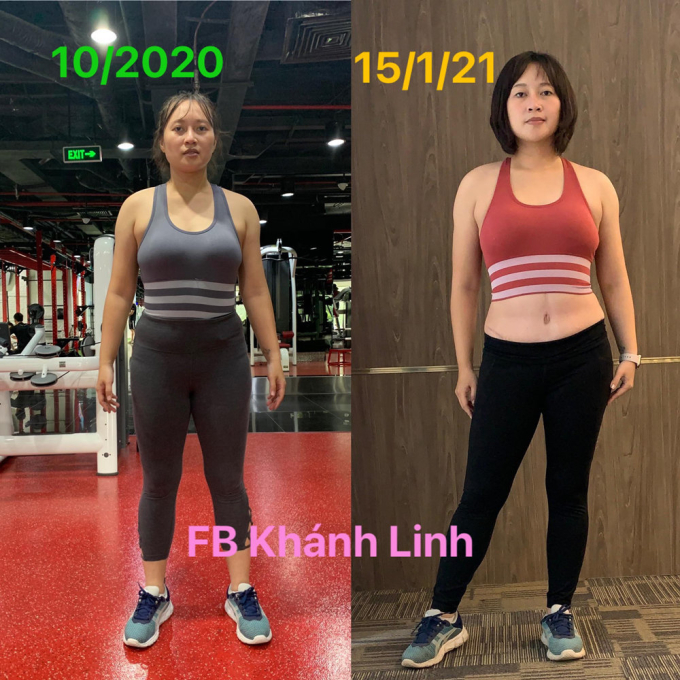 Ca sĩ Khánh Linh tiết lộ hình ảnh trước và sau khi giảm cân