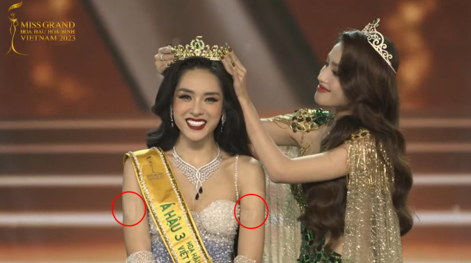 Thủ thuật che hình xăm của Á hậu Hồng Hạnh ở Chung kết Miss Grand Vietnam