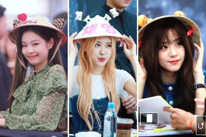 Trước đó, 3 thành viên Jennie - Rosé - Jisoo cũng từng đội nón lá Việt Nam tại buổi fansign năm 2019 