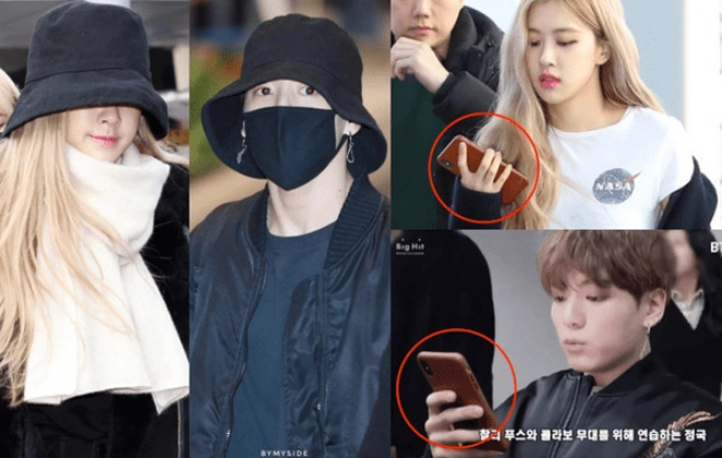 2 ngôi sao nhiều lần lộ bằng chứng dùng đồ đôi, làm cho netizen bàn tán xôn xao. Không khó để nhận ra mũ và điện thoại của họ rất giống nhau