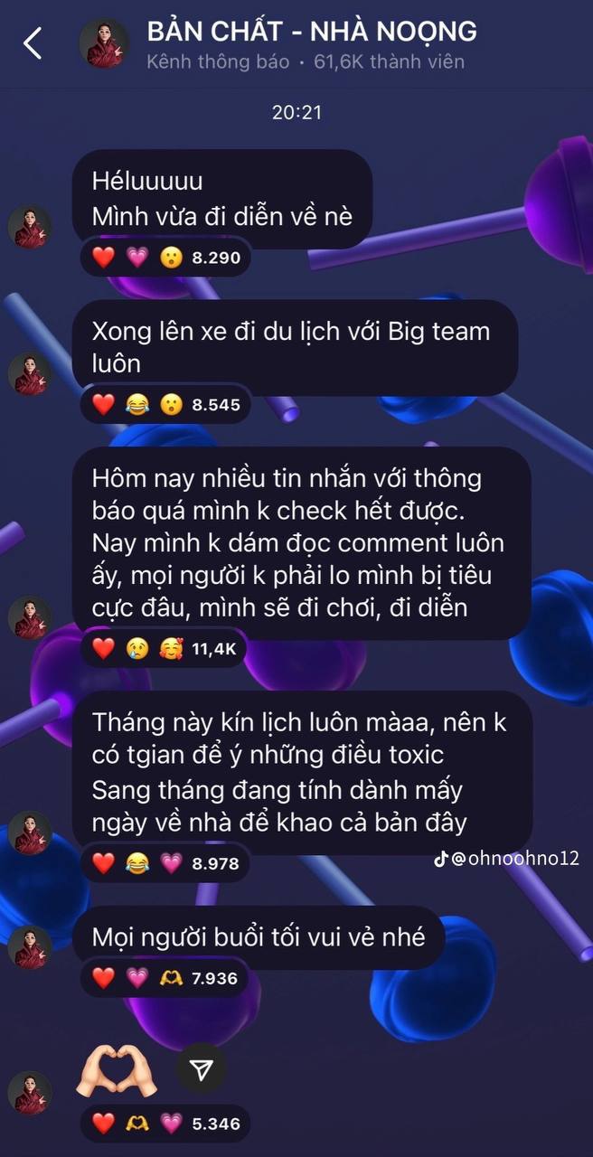 Đoạn chat trong group fan của Double2T trên Instagram nhận được nhiều sự quan tâm