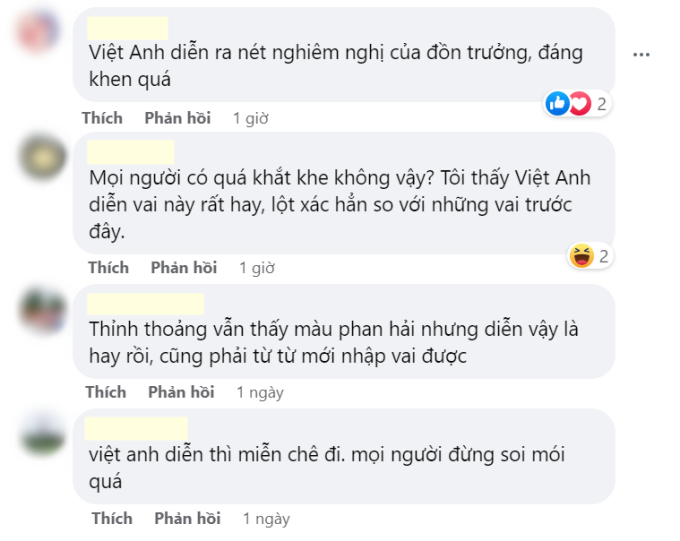 Nhiều khán giả khen ngợi và ủng hộ Việt Anh - Ảnh chụp màn hình