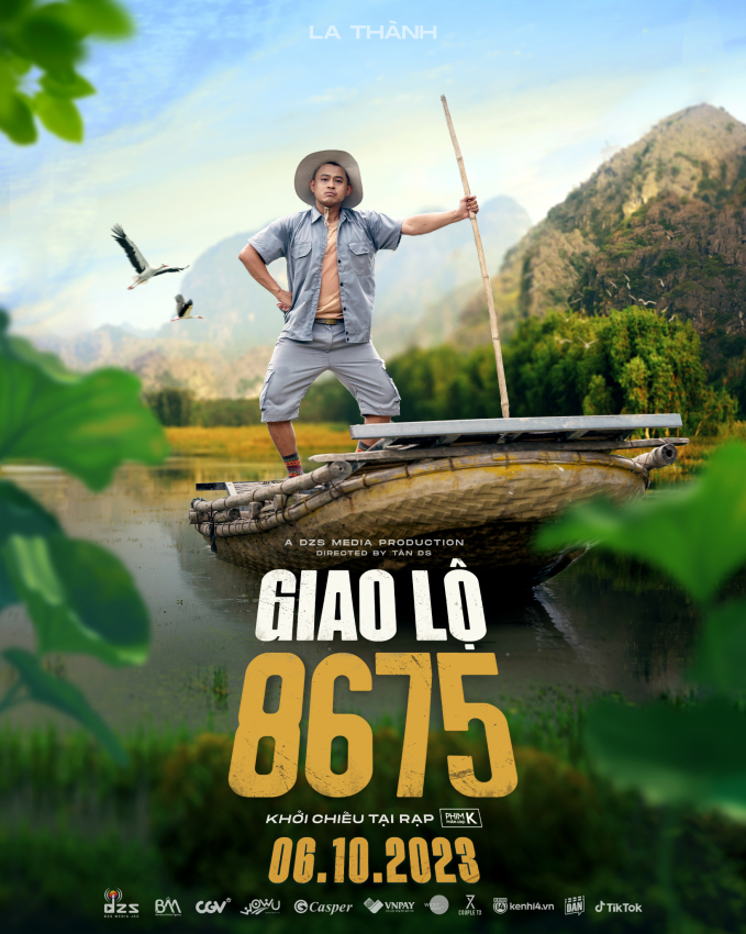 Diễn viên La Thành đầy hài hước trong poster nhân vật phim Giao lộ 8675.