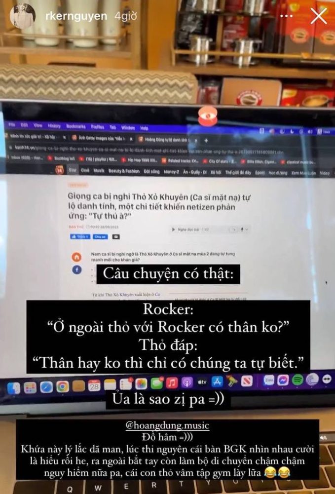 Rocker Nguyễn tag thẳng tên Hoàng Dũng