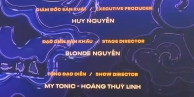 My Tonic hiện truóc tên Hoàng Thùy Linh ở phần credit tổng đạo diễn.