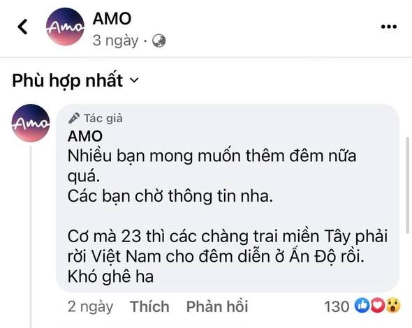 Đơn vị tổ chức lên tiếng về khả năng tổ chức đêm thứ 2.