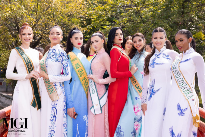 Hoa hậu Thuỳ Tiên tự hào khi thấy các nàng hậu quốc tế diện áo dài Việt Nam 