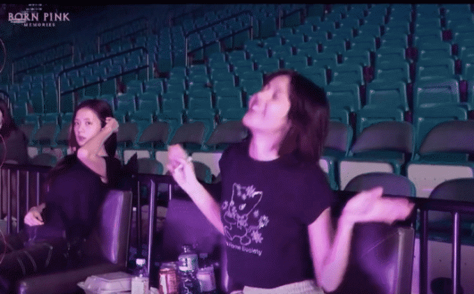 Trong buổi tổng duyệt Coachella, Lisa cũng phấn khích khi nhảy vũ đạo You And Me của cô chị Jennie 