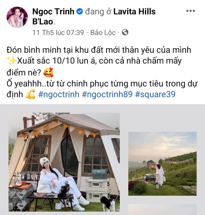 Ngọc Trinh từng bị bóc đưa tin sai lệch về việc mua 11ha đất ở Bảo Lộc