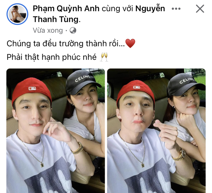 Phạm Quỳnh Anh bất ngờ gửi lời chúc hạnh phúc đến Sơn Tùng 