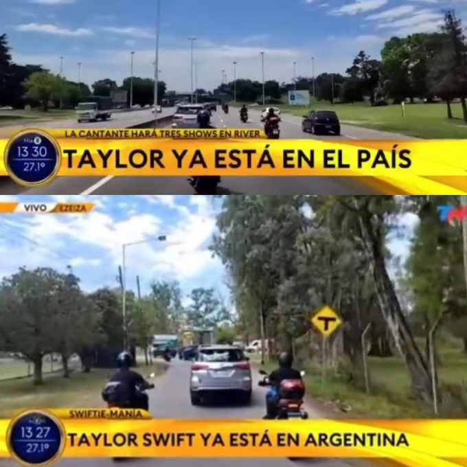... bị Đài Truyền hình Argentina bám theo và livestream trên đường về khách sạn