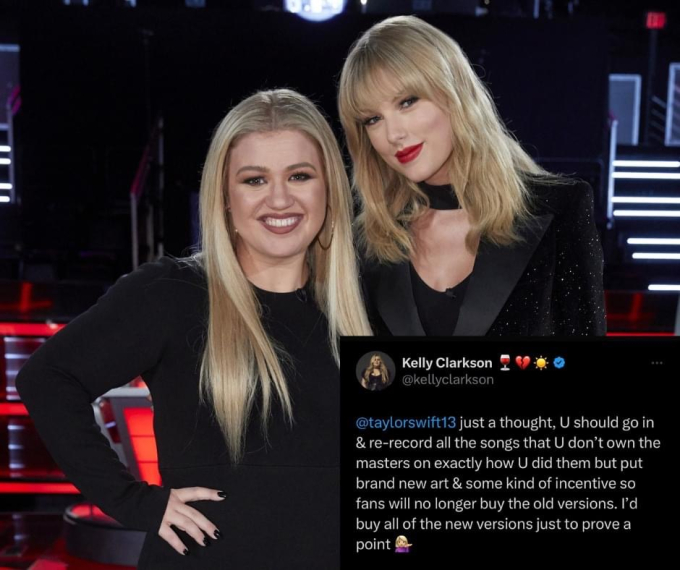 Kelly Clarkson tiết lộ Taylor Swift gửi hoa cho cô mỗi lần phát hành album tái thu