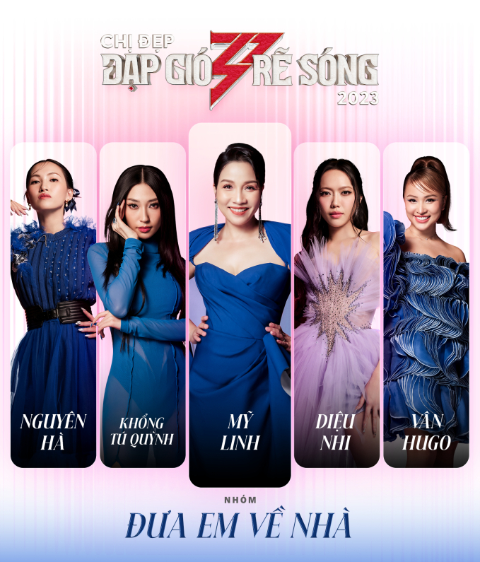   Nhóm của trưởng nhóm Diva Mỹ Linh cùng các thành viên Nguyên Hà, Khổng Tú Quỳnh, Diệu Nhi, Vân Hugo sẽ biểu diễn Đưa em về nhà trong vòng công diễn 1   