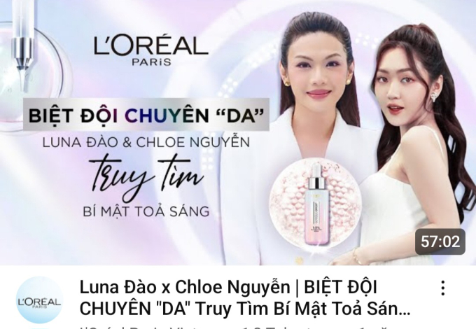 Bên cạnh đó, Luna Đào còn đồng hành cùng L'Oréal trong chương trình Biệt đội chuyên 