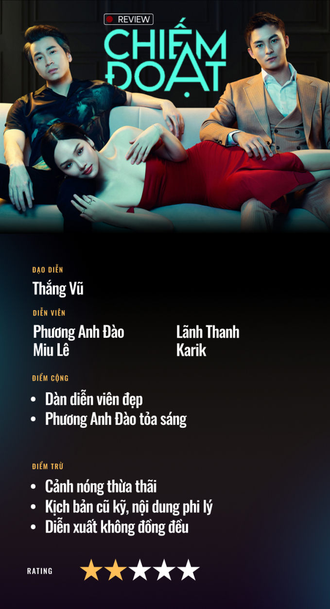 “Chiếm đoạt”: Bộ phim ngập tràn cảnh nóng đáng quên của điện ảnh Việt
