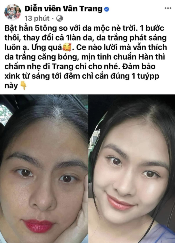 Netizen chỉ trích Vân Trang vì cho rằng cô quảng cáo lố, thổi phồng công dụng của sản phẩm