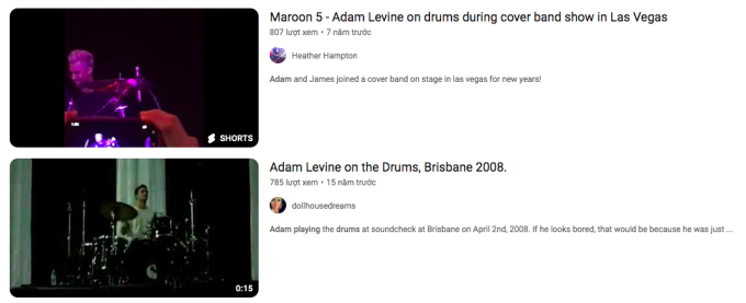   Những khoảnh khắc chơi trống của Adam Levine cực hiếm khi khán giả chỉ có thể xem từ 7 đến hơn 10 năm trước   