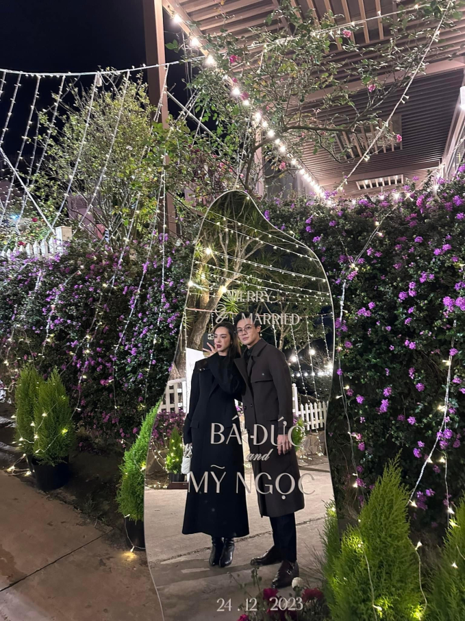 Quỳnh Lương đăng tải bức hình cùng bạn trai Tiến Phát đi đám cưới