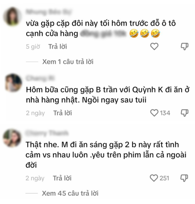 Khán giả liên tục đồn về mối quan hệ của Quỳnh Kool và B Trần