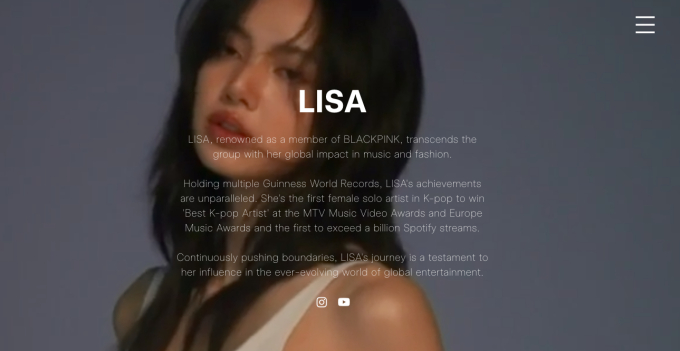   Bài giới thiệu về Lisa trên website công ty gây tranh cãi chỉ sau khi công bố chính thức không lâu   