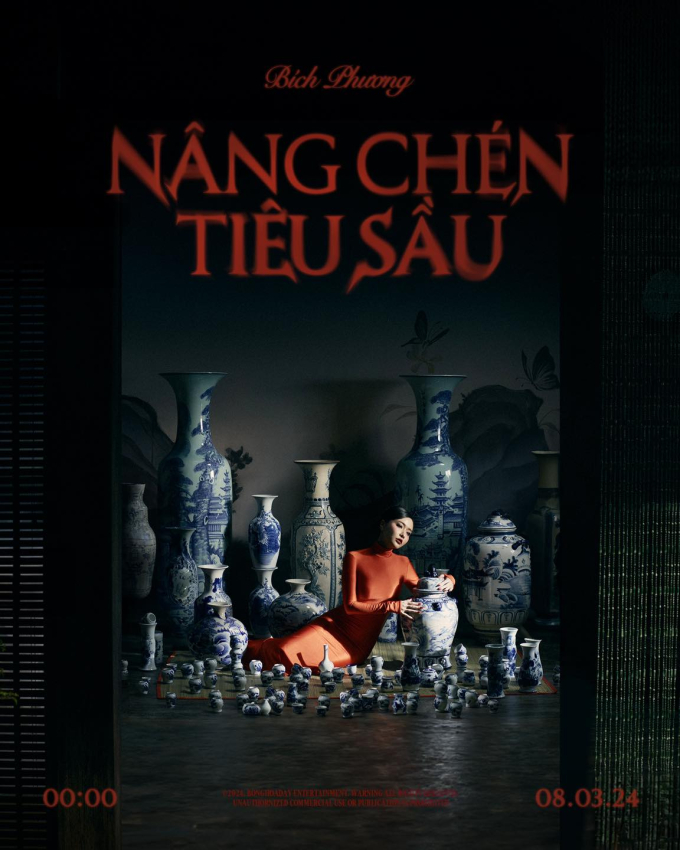 Poster ca khúc Nâng Chén Tiêu Sầu của Bích Phương