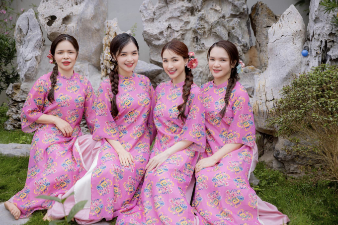 3 chị lớn của Hòa Minzy xuất hiện rạng rỡ trong chiếc áo dài truyền thống