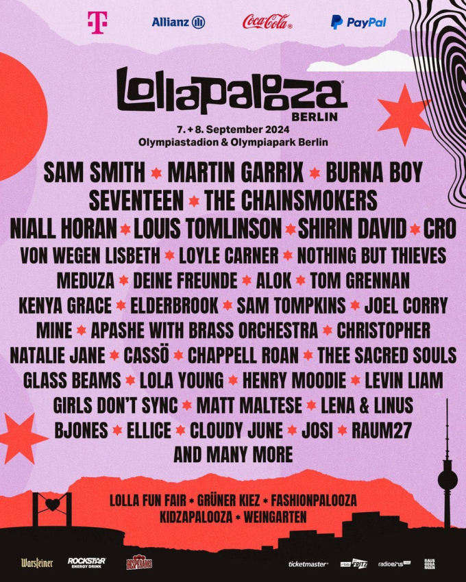 SEVENTEEN trở thành headliner của đại nhạc hội Lollapalooza diễn ra tại Berlin
