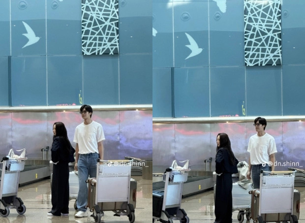 Hôm 10/3, cặp đôi màn ảnh chiếm sóng mạng xã hội với màn lộ diện tại sân bay Cam Ranh vào ngày đầu tiên có mặt tại mảnh đất hình chữ S xinh đẹp. Qua ống kính của người hâm mộ, 2 diễn viên nổi tiếng dính nhau như sam. Khoảng cách chiều cao giữa họ cũng khiến netizen không khỏi thích thú