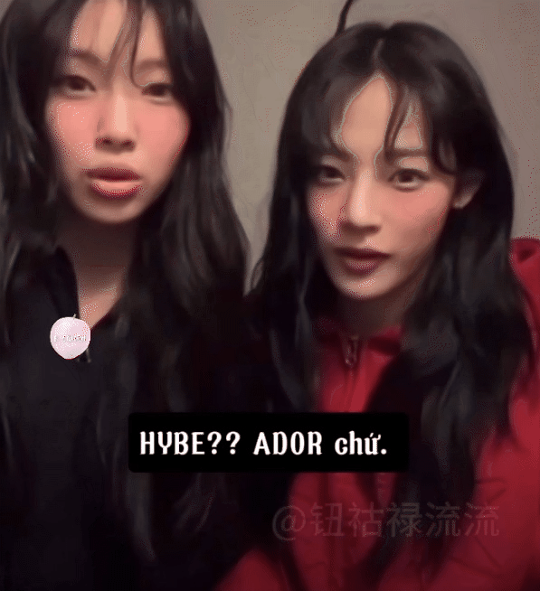 Một đoạn video ghi lại khoảnh khắc Hyein và Minju liên tục phủ nhận HYBE, khẳng định mình là thành viên ADOR cũng được dân tình truyền tay nhau