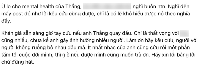 Một netizen bày tỏ: 