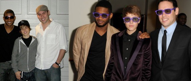 Usher, Justin Bieber và Scooter Braun những ngày đầu tiên